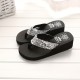 Women's Sequins Flip Flops, Fashion Lightweight Summer Slide Shoes, Casual Outdoor Beach Wedge Slides