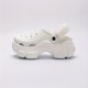 Solid Color Thermal Lined Clogs, Slip On Soft Sole Platform Non-slip Fuzzy Shoes, Winter Plush Closed Toe Shoes