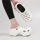 Women's Platform Chunky Clogs, Height Increasing Solid Color Non Slip Slide Shoes, Outdoor Beach Sandals