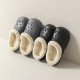 Solid Color Warm Lined Clogs, Slip On Soft Sole Platform Closed Toe Plush Shoes, Winter Non-slip Fuzzy Shoes