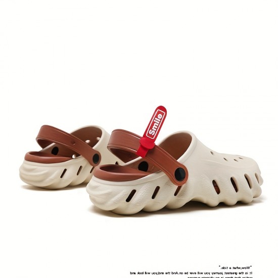 Women's Hollow Out Design Clogs, Breathable Slip On Garden Shoes, Women's Comfortable Beach Shoes