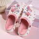 Women's Cute Cartoon Decor Clogs, Slip On Soft Sole Platform Non-slip Slides, Beach Summer Versatile Slides