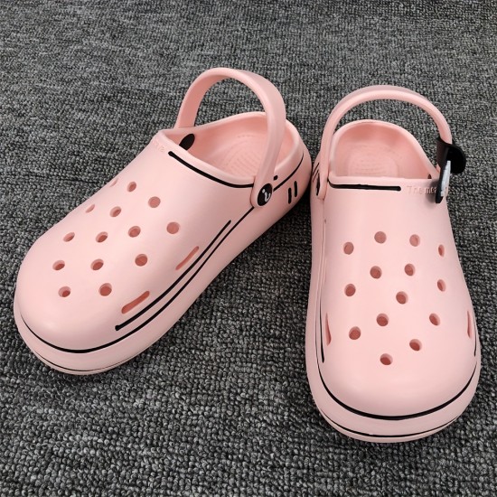 Women's Hollow Out Clogs, Lightweight & Breathable Solid Color Sandals, Indoor Outdoor Slippers