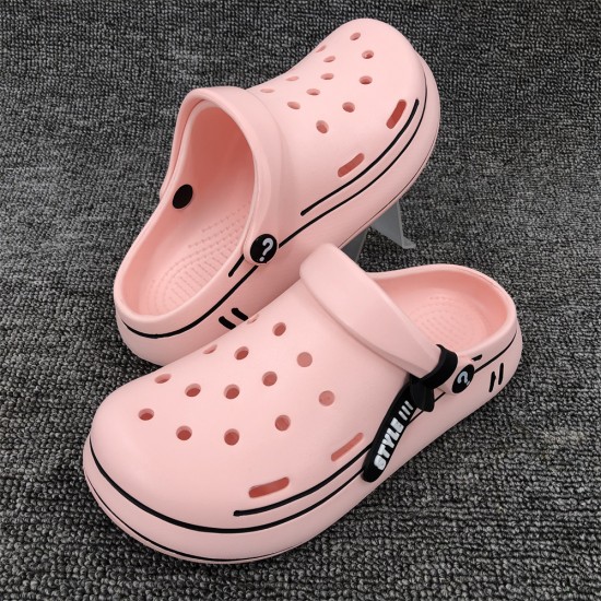 Women's Hollow Out Clogs, Lightweight & Breathable Solid Color Sandals, Indoor Outdoor Slippers