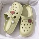 Cute Cartoon Decor Clogs, Slip On Soft Sole Platform Non-slip Slides, Casual Summer EVA Beach Shoes