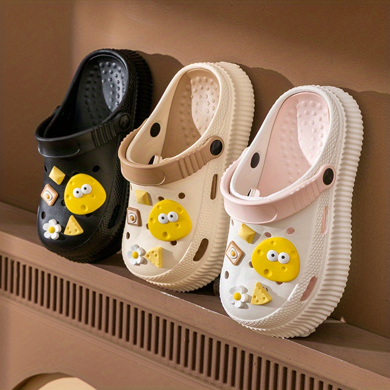 womens cute cartoon platform clogs trendy hollow out eva slide shoes indoor outdoor beach garden sandals details 5